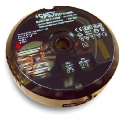 TRANSFORMADOR ELECTRONICO REDONDO 12vac 105va