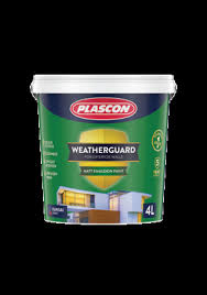 PLASCON WEATHERGUARD PAINT - ALL COLOURS (4 Litres)