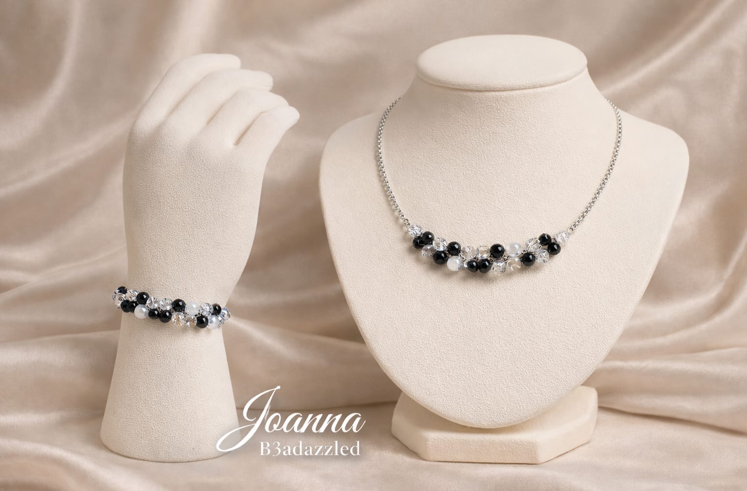 Joanna B3adazzled Beaded Necklace with matching bracelet (4)