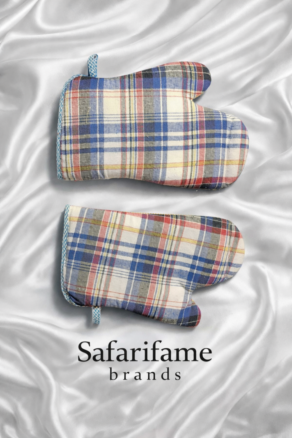 Safarifame Mittens (Oven Gloves) -Checked 1