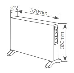 AQUECEDOR CONVECTOR 2000w branco “selatin”