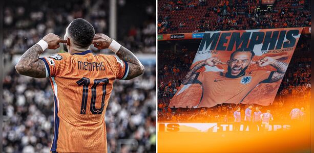 Memphis ganha bandeirão, bate novo recorde e põe Holanda perto da Copa