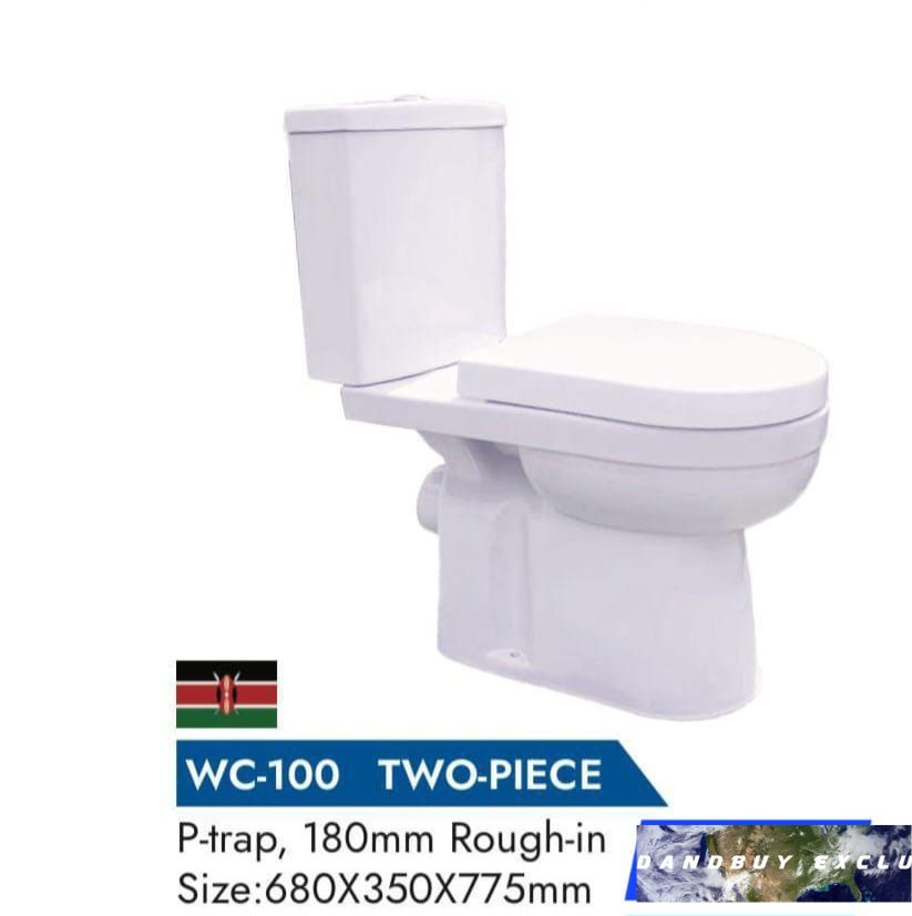 TF Toilet WC-100 2 Piece  (P-trap Size 680x350x775)