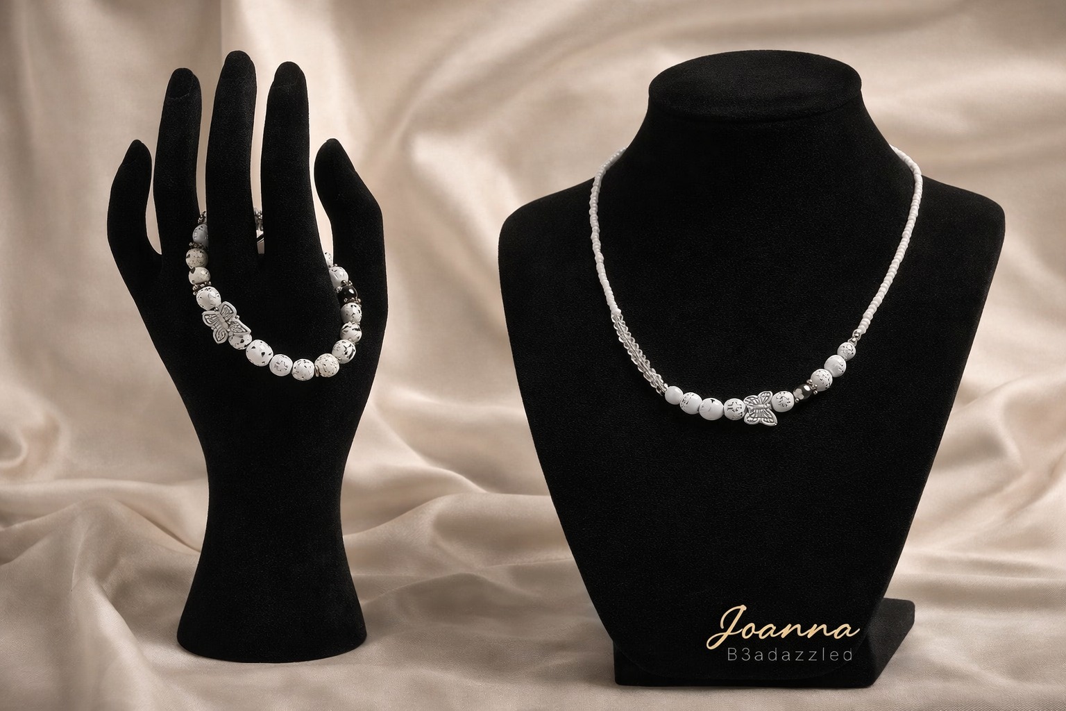 Joanna B3adazzled Beaded Necklace with matching bracelet (11)