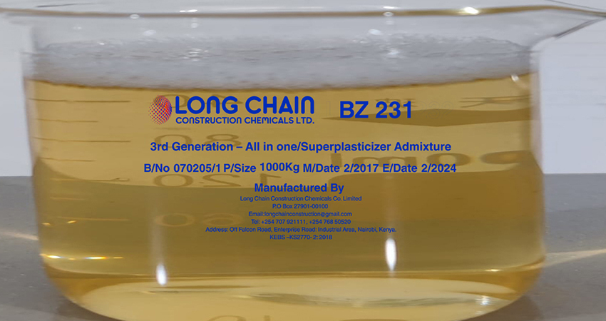 LCCC BZ231 ADMIXTURE - 3rd generation high concentration superplasticizer (Per Ltr)