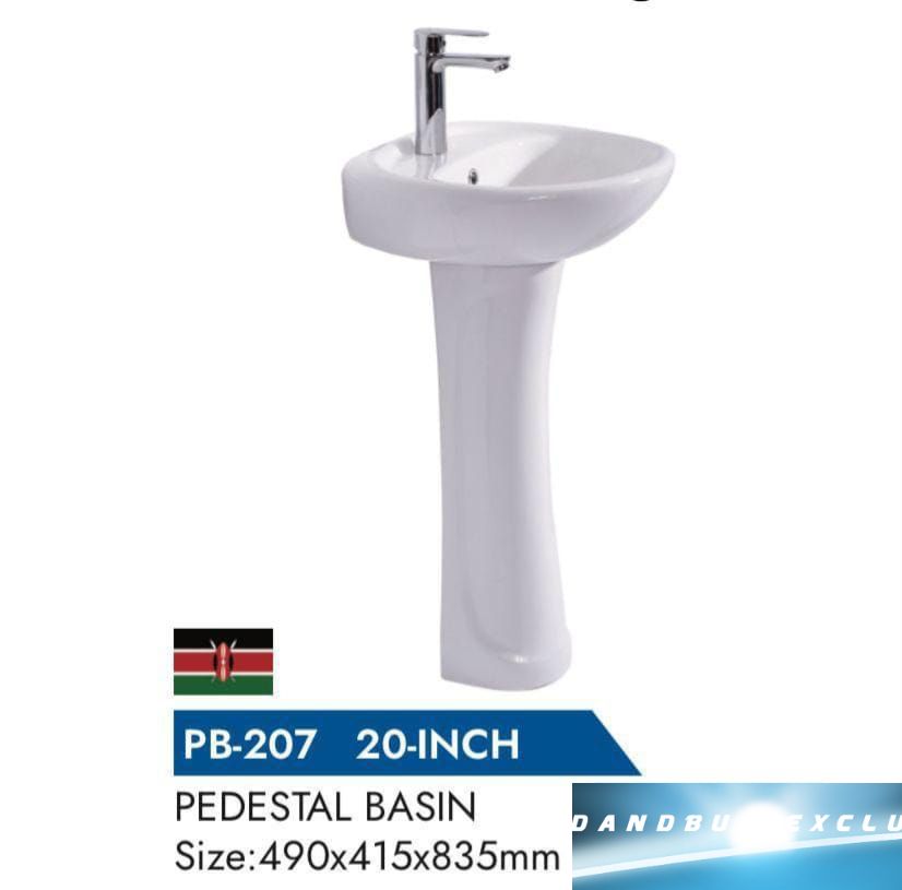 TF Standing Pedestal Basin (Sink) PB-207 20inch Size(490x415x835)mm