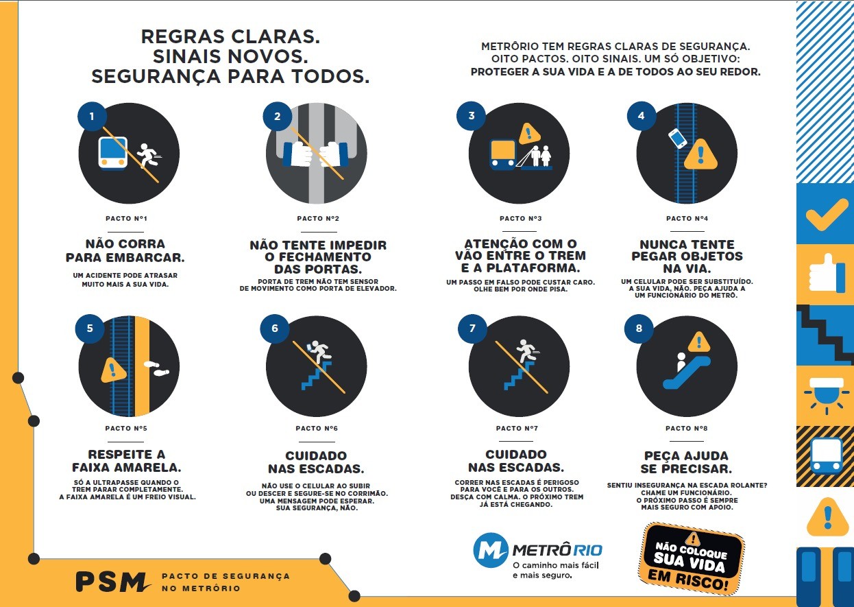 Fones, celulares, calçados: veja o que fazer quando um item cair nos trilhos do Metrô Rio