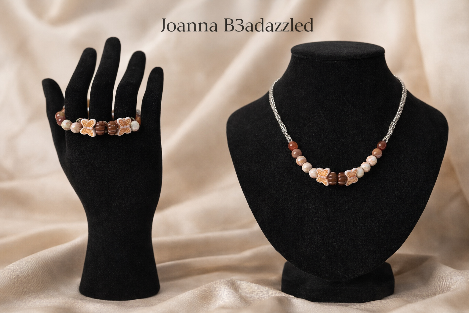 Joanna B3adazzled Beaded Necklace with matching bracelet (19)
