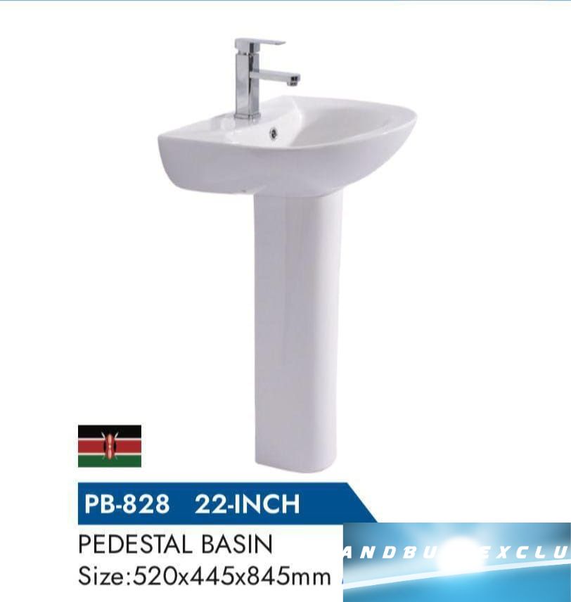 TF Pedestal Basin (Sink) PB- 828 22inch Size (520x445x845)mm