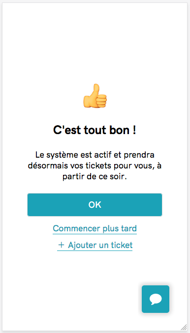 Dernière étape de l'inscription à Frequens pour automatiser le renouvellement d'un ticket de stationnement Résident