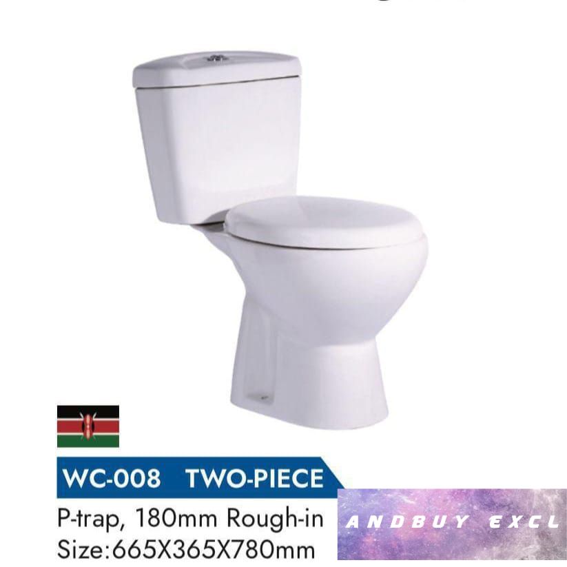 TF Two Piece Toilet WC-008 P-trap 180mm Rough -in Size (665x365x780)mm Dupicate