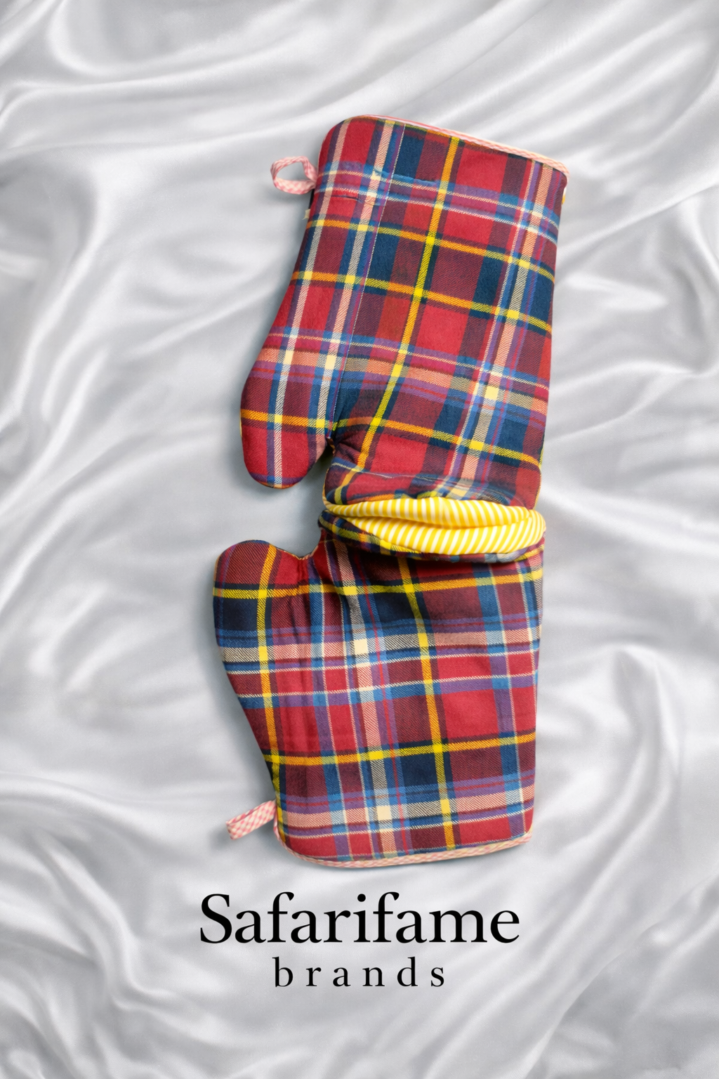 Safarifame Mittens (Oven Gloves) - Checked 3