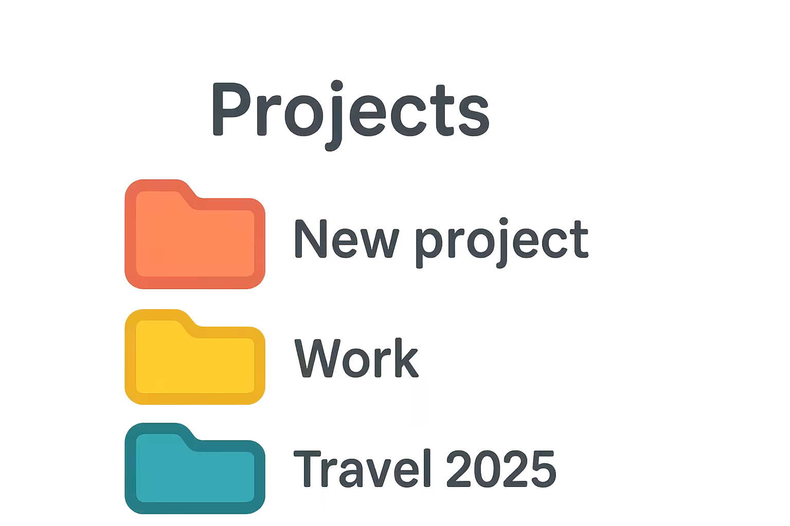 Organize your chats with projects