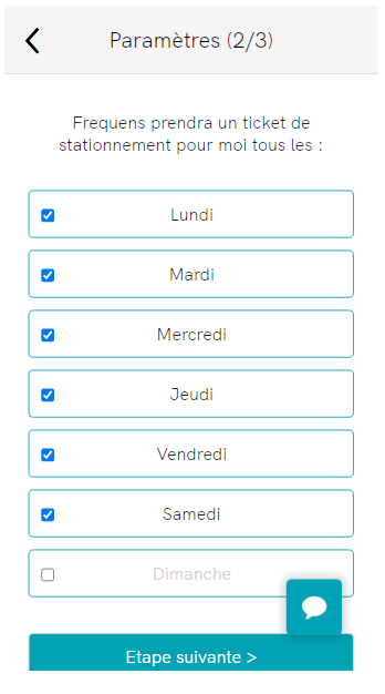 Troisième étape de l'inscription à Frequens pour des tickets journée