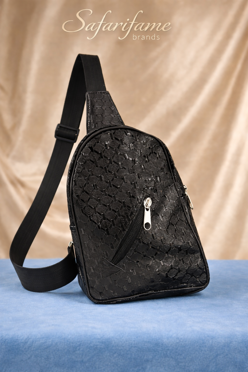 SafariFame Exotic Lexin Sling Bag- Black colour