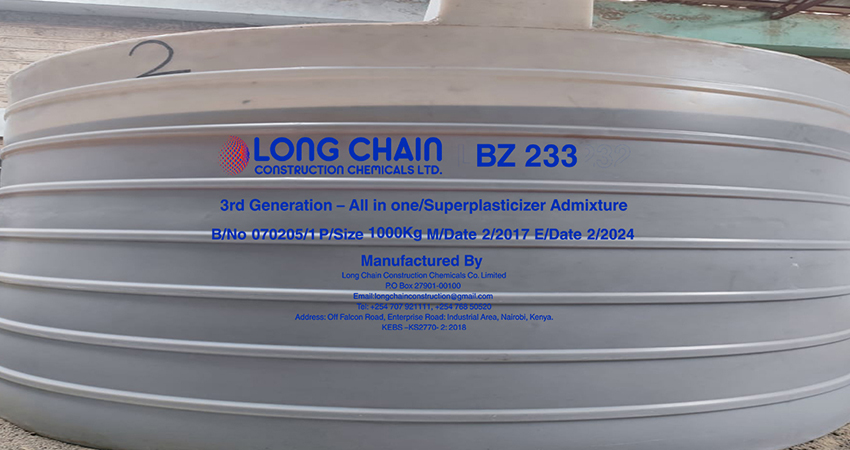 LCCC BZ233 ADMIXTURE - 3rd Gen. superplasticizer- good slump-keeping & workability-Heavy (Per Ltr)