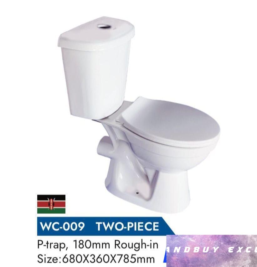 TF Two Piece Toilet WC-009 P-trap, 180mm Rough-in Size (680x360x785)mm