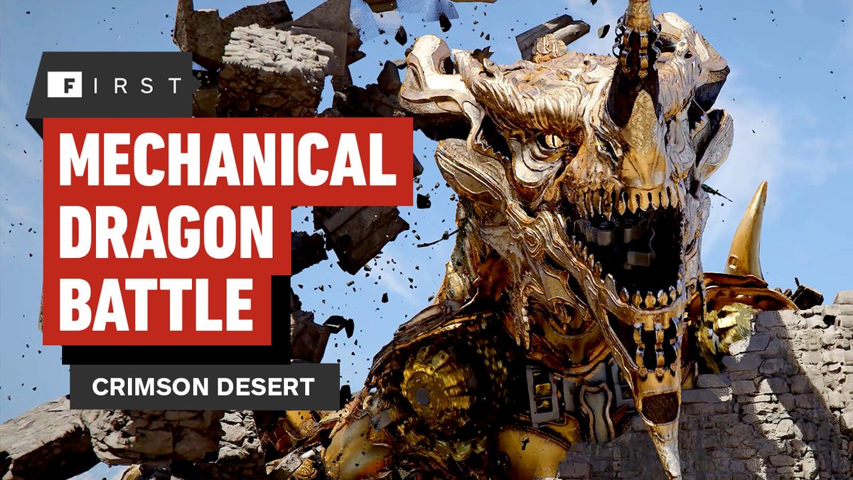 Novo vídeo de gameplay de Crimson Desert mostra batalha contra dragão mecânico Golden Star