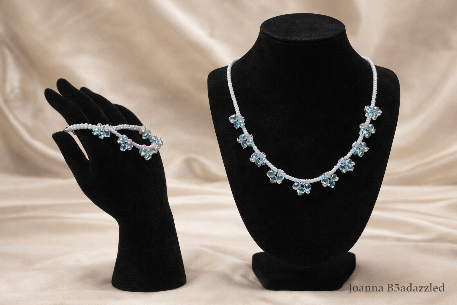 Joanna B3adazzled Beaded Necklace with matching bracelet (16)