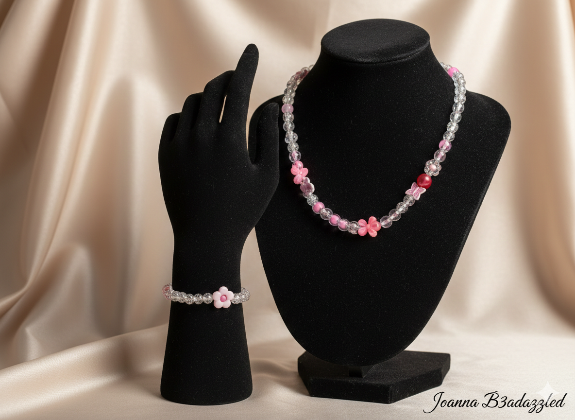 Joanna B3adazzled Beaded Necklace with matching bracelet (22)