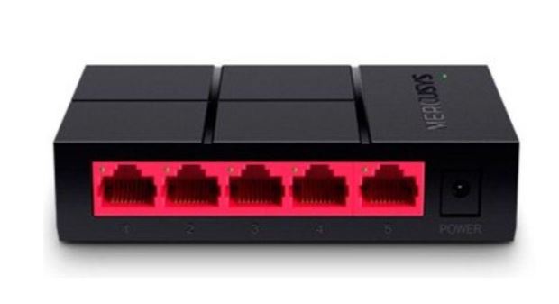 Switch de Rede Ethernet 1GB/s 5 Portas RJ45