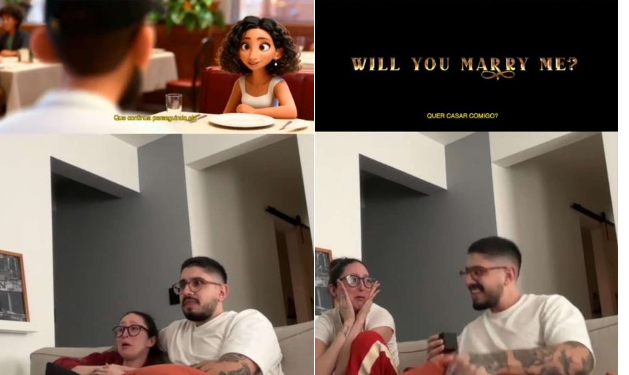 Homem cria filme da Disney com ajuda de IA para pedir namorada em casamento, e vídeo viraliza