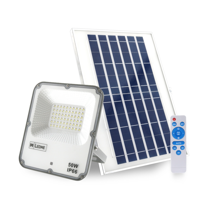 PROJECTOR LED C/PAINEL SOLAR 50w 6000k