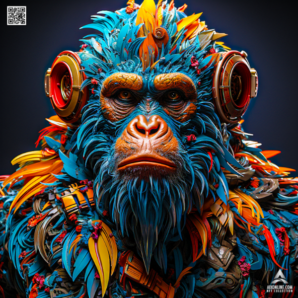 AIX - 3D ABSTRACT MUTANT APE CLUB #196